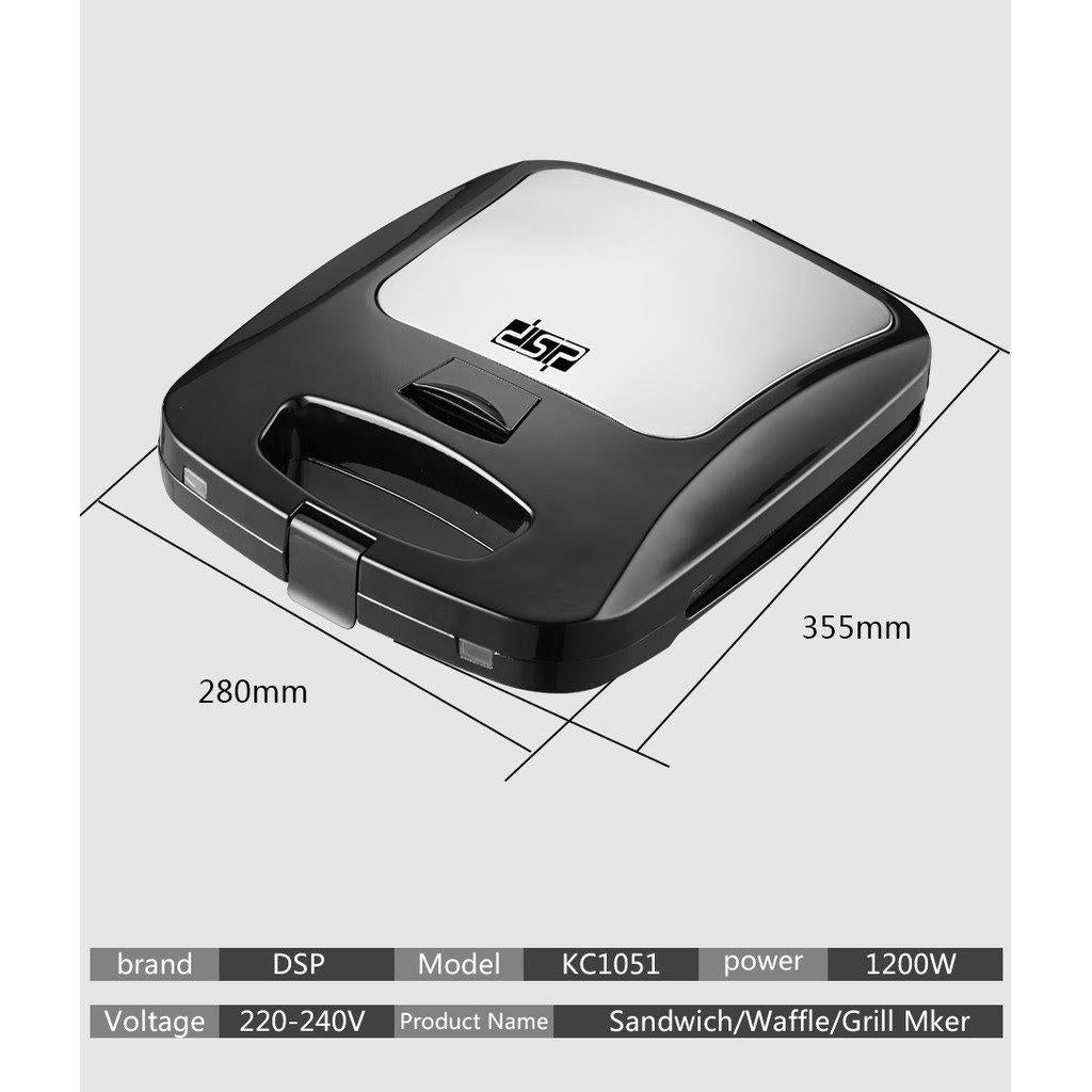 DSP KC1051 Sandwich Maker & Griller, 2 in 1 Sandwich Maker Toaster