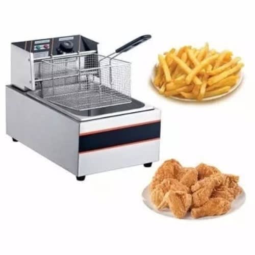 Hoffmans HM-88-1 Commercial 6L Electric Deep Fryer | Stainless Steel Deep Frying Machine for Restaurant & Home