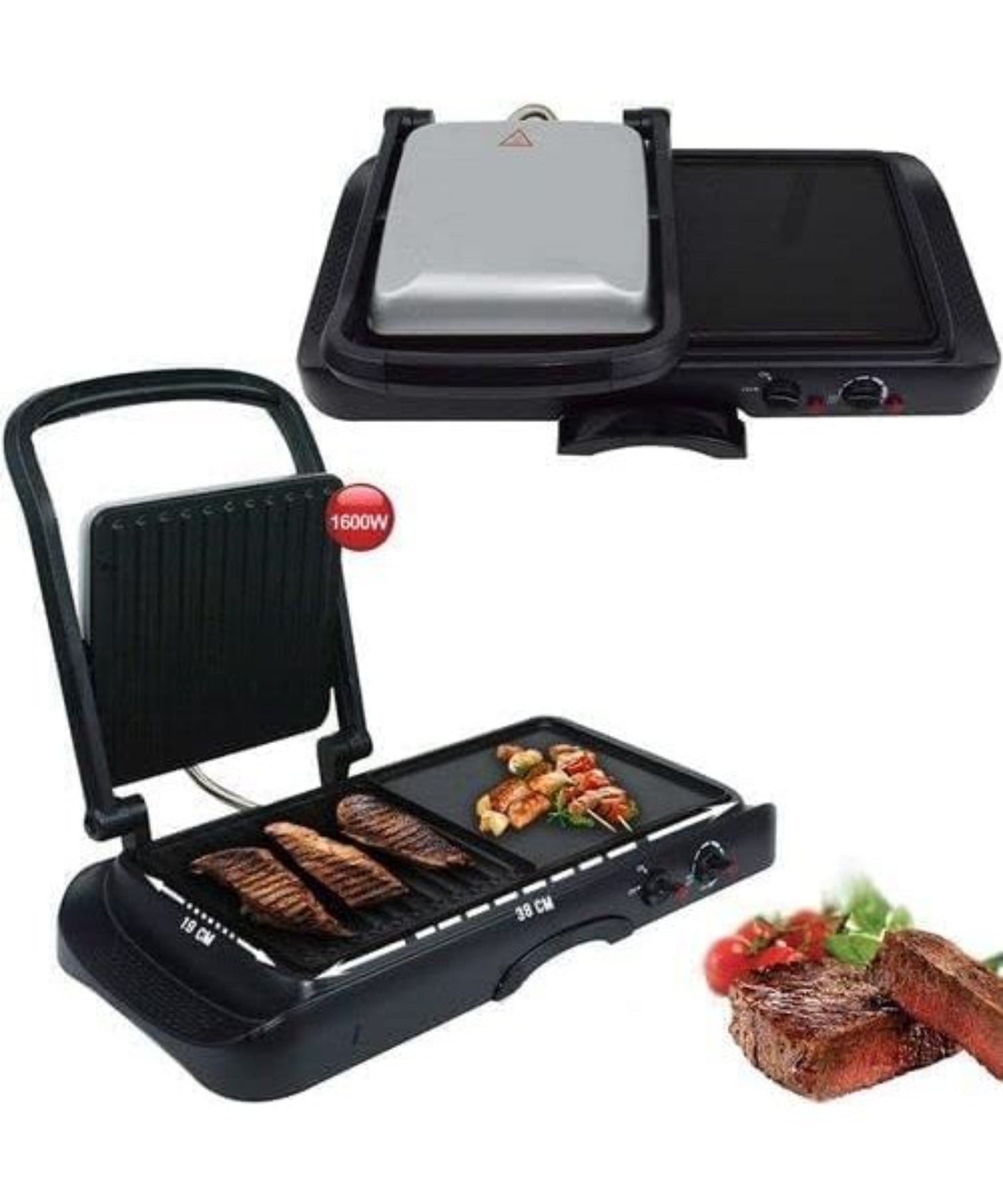 Imported DSP KB1050 Contact Grill 2 in 1 Electric Barbecue Grill Press