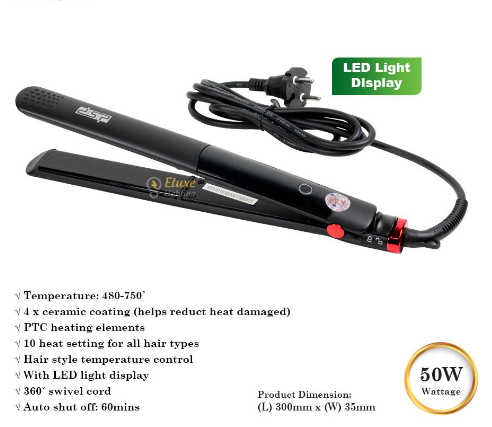 DSP Keratin Protein Professional High Heat Hair Straightener 10183