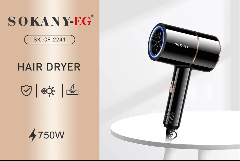 Sokany 750W Cold And Hot Air Hair Dryer SK-CF-2241