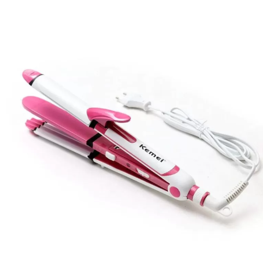 KEMEI 3 in 1 Professional Ceramic Hair Straightener KM-1291