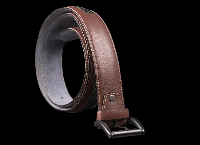 Mini Braid Burgundy - Hand Made Men's Leather Belt