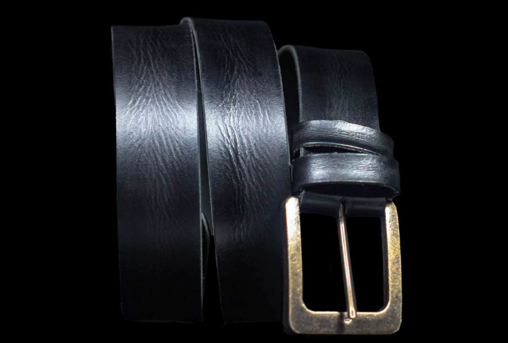 Roadie Black - Leather Belt for Men