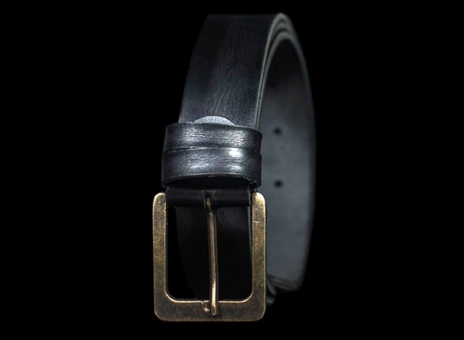 Roadie Black - Leather Belt for Men