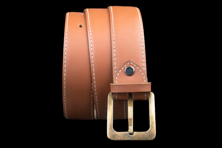 Feather Edge Tan - Leather Belt For Men