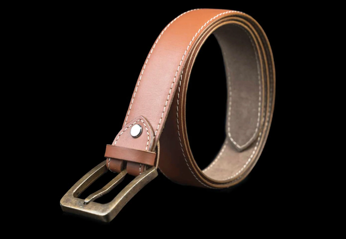 Feather Edge Tan - Leather Belt For Men