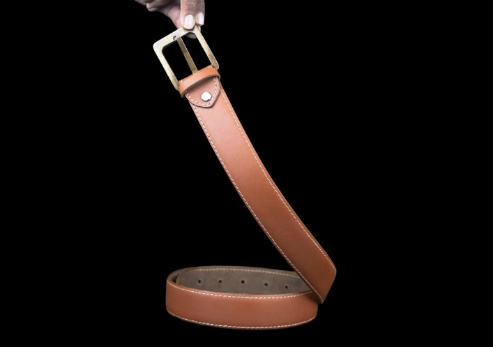 Feather Edge Tan - Leather Belt For Men