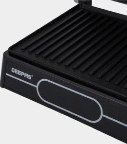 Geepas GGM36557 Stainless Steel Grill Maker, Panini Maker Open Flat Up To 180° | Digital Timer & Temperature Control