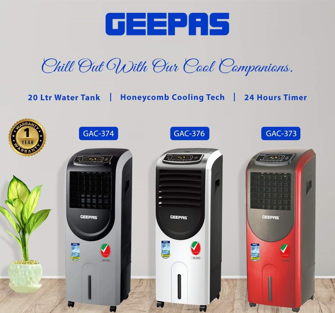 Geepas GAC374 – AC Cum Big Size Air Cooler With Remote & LED Screen Control
