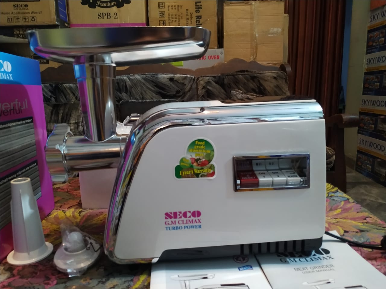 Japanese Stainless Steel Meat Grinder Reverse Metal Gears