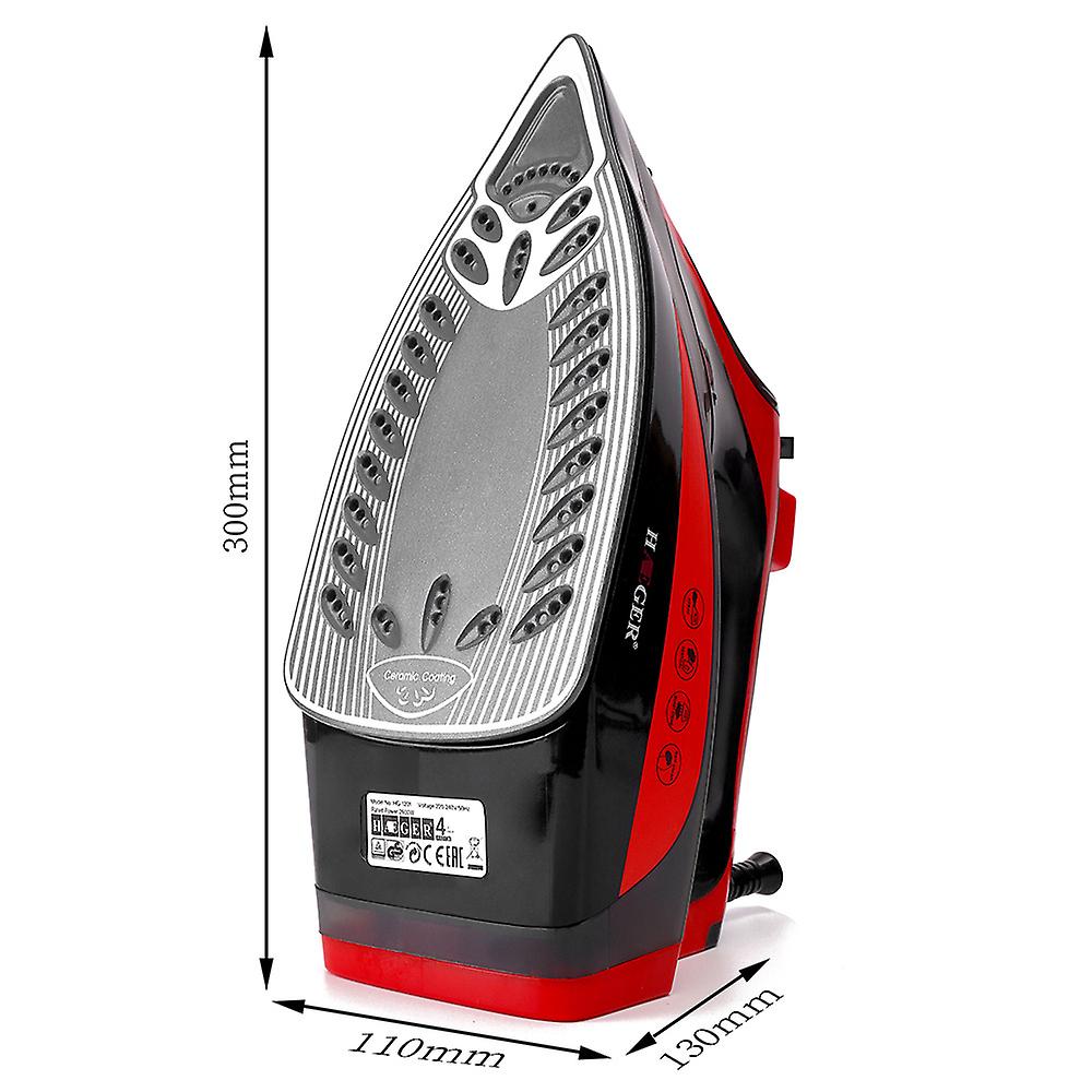 Geepas GSI24026 Ceramic Steam Iron Wet & Dry 350 ml 3100W Red /Black