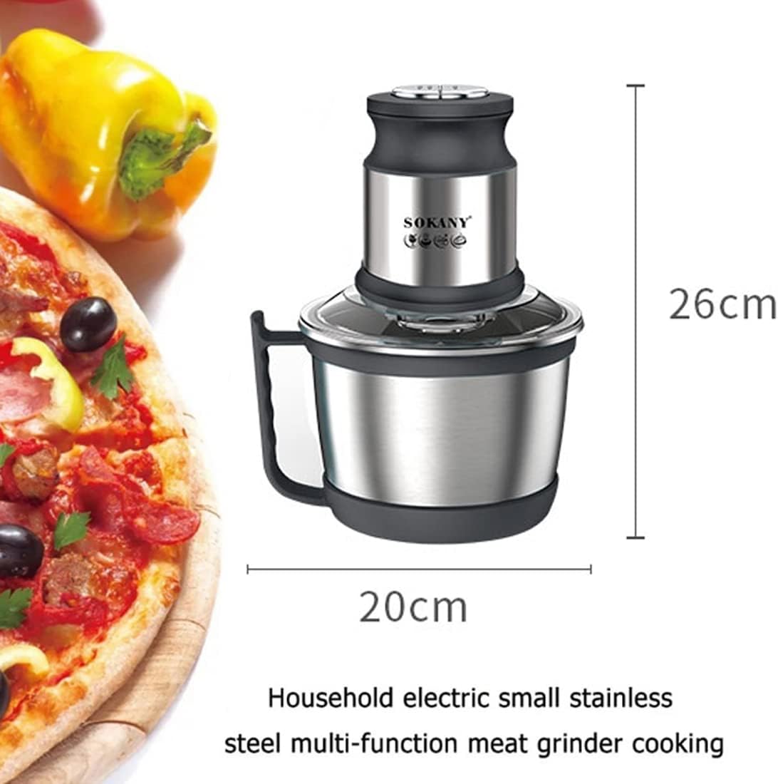 SOKANY 800W Meat Grinder Electric, electric meat grinder 3L Stainless Steel Meat Blender Food Chopper for Meat, Vegetables, Fruits and Nuts with 4 Sharp Blades. (SK-7027, 800W, 3L)