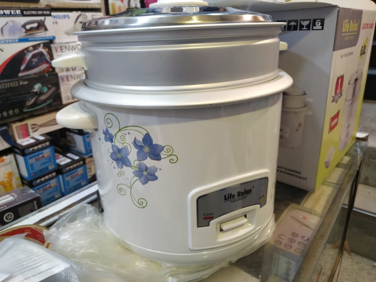 Multi-Use Stainless Steel Hot Electric Rice Cooker with Steam Layer