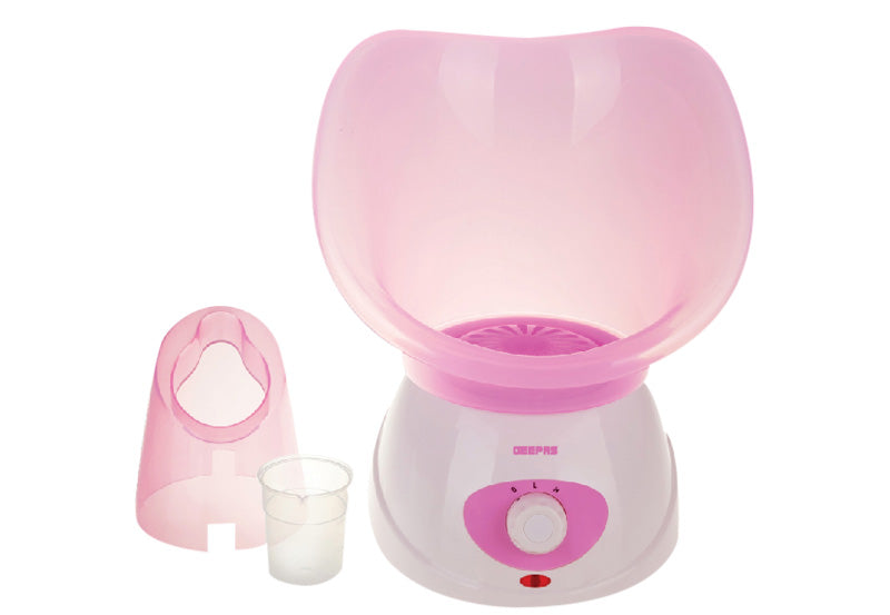 Geepas Facial Steamer GFS8701 | Includes 1pc Face Mask, Nose Mask, Measuring Cup | Steamer for Face, Nose, Cold