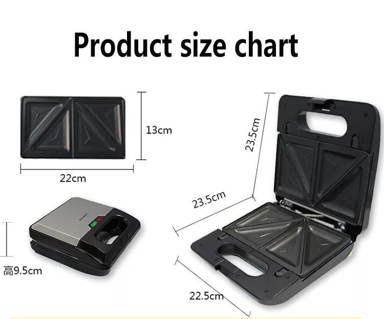 Sokany 3 In 1 Electric Sandwich Maker Waffle Maker Breakfast Machine Kj303