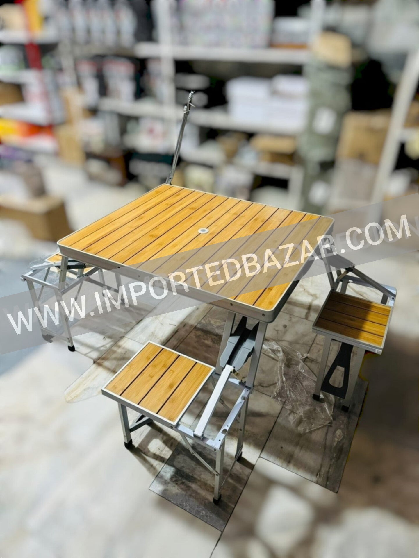 German Aluminium Foldable Picnic Table With 4 Chairs