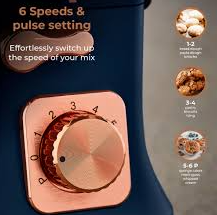 Original Tower Cavaletto 1000W Stand Mixer with 5L Glass Bowl - Midnight Blue