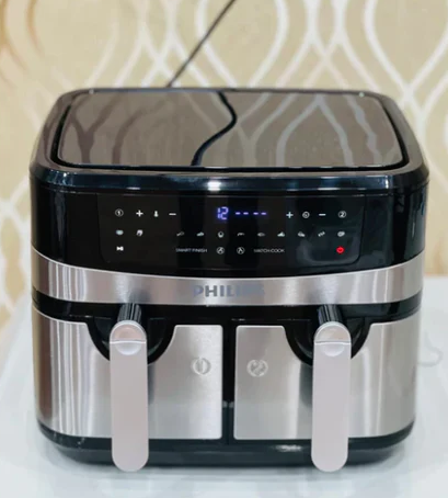 Imported Philips Dual Zone Air Fryer 12L Capacity Airfryer, 16-in-1 Air fryer 90% Less fat with Rapid Air Technology