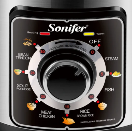 Imported SONIFER 6L Multifunctional Pressure Cooker Non-stick Smart Household Steamed Rice & Soup Pot
