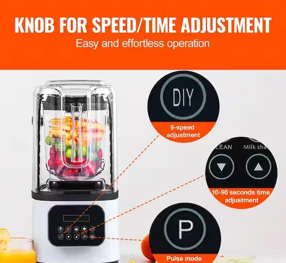 Imported Commercial Soundproof Blender, Ultra Heavy-Duty Soundproof Blender