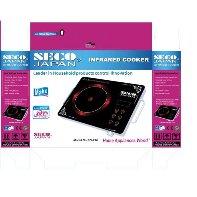 Original Seco Japan Infrared Cooker SG-716