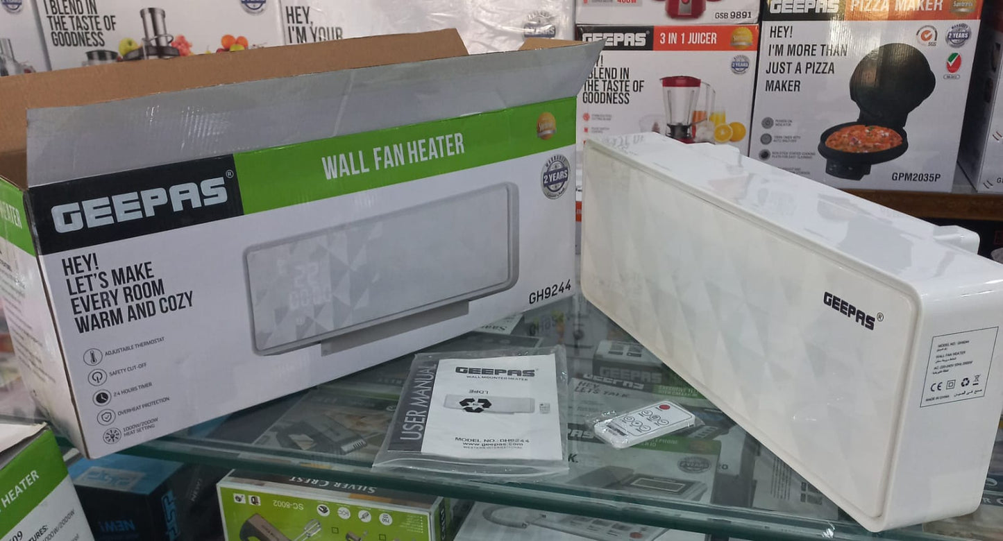Geepas GH9244 Wall Mounted Fan Heater GH9244