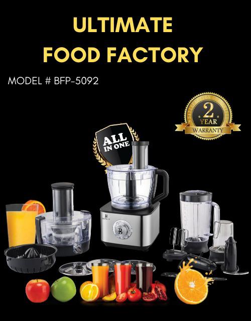 High quality 1000W powful 11 in 1 unique design food processor