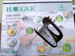 HAEGER HG-6660 Stand Hand Mixer Power 400W. 5 speeds Beater