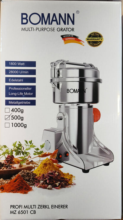 Bomann 500G Commercial Grinder, Multi Purpose Grator