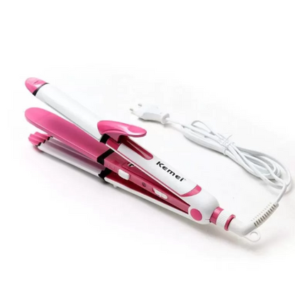 KEMEI 3 in 1 Professional Ceramic Hair Straightener KM-1291