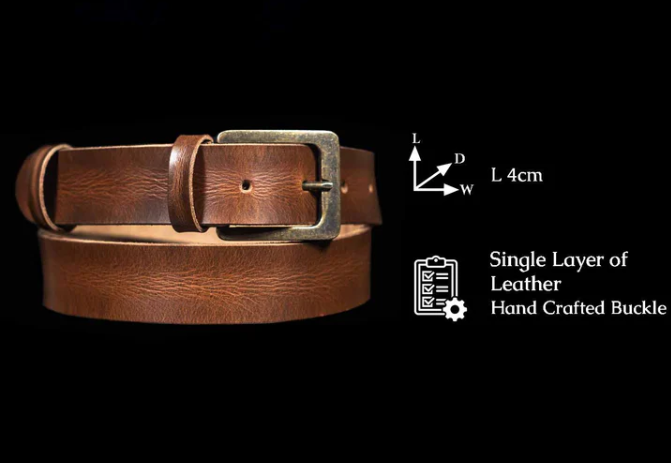 Roadie Tan - Leather Belt for Men