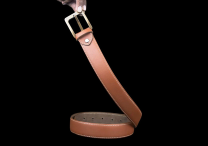 Feather Edge Tan - Leather Belt For Men
