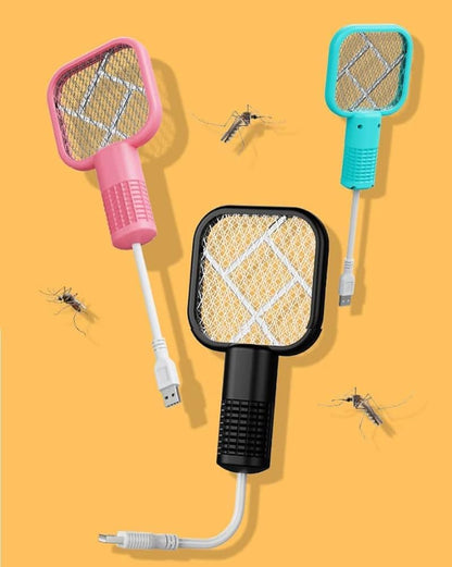 Imported Mini USB Electric Mosquito Swatter with UV Light – Rechargeable Fly Bug Zapper for Home, Office, and Outdoor