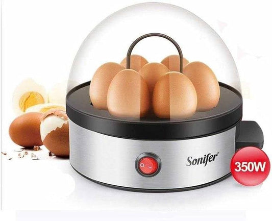 Multifunctional Sonifer SF1501 Electric Egg Boiler Cooker 7 Eggs Steamer Poacher Kitchen Cooking Tool Egg Cooker Auto-off 350W