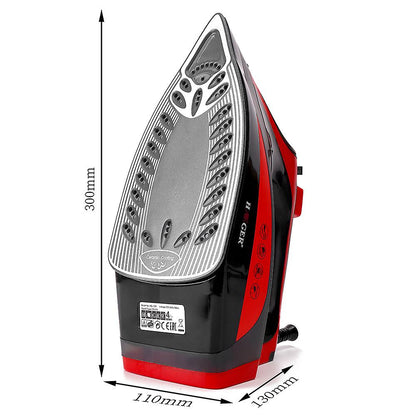 Geepas GSI24026 Ceramic Steam Iron Wet & Dry 350 ml 3100W  Red /Black