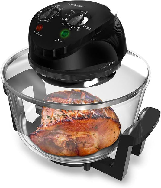 Imported Convection Countertop Toaster Oven - Healthy Kitchen Glass Air Fryer Roaster Oven, Bake, Grill, Steam Broil, French Fries & Roast 20L Capacity
