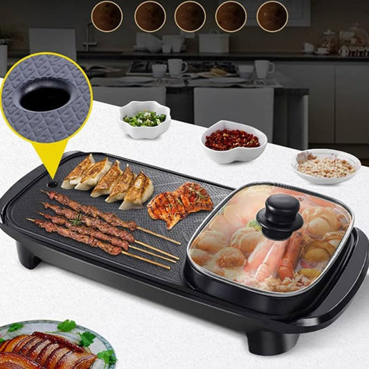 DSP Electric Baking Pan Domestic Hot Pot Frying and Baking 2-in-1 Electric Baking Machine Non-Stick Griddle KB1055