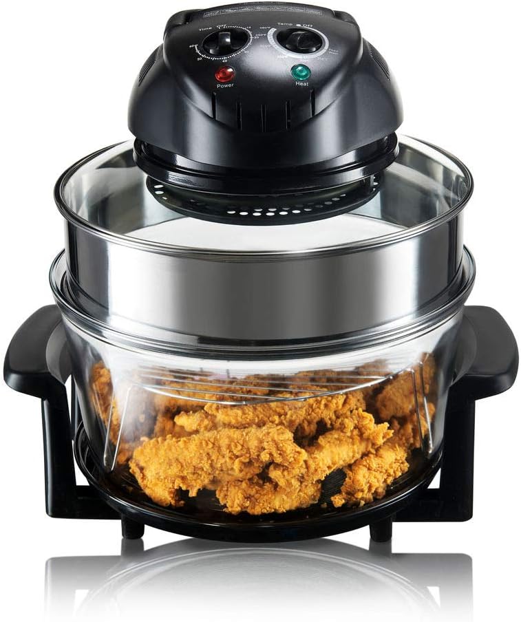 Imported Convection Countertop Toaster Oven - Healthy Kitchen Glass Air Fryer Roaster Oven, Bake, Grill, Steam Broil, French Fries & Roast 20L Capacity