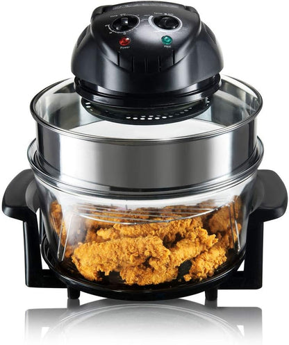 Imported Convection Countertop Toaster Oven - Healthy Kitchen Glass Air Fryer Roaster Oven, Bake, Grill, Steam Broil, French Fries & Roast 20L Capacity