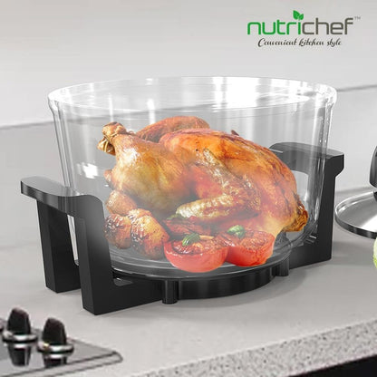 Imported Convection Countertop Toaster Oven - Healthy Kitchen Glass Air Fryer Roaster Oven, Bake, Grill, Steam Broil, French Fries & Roast 20L Capacity