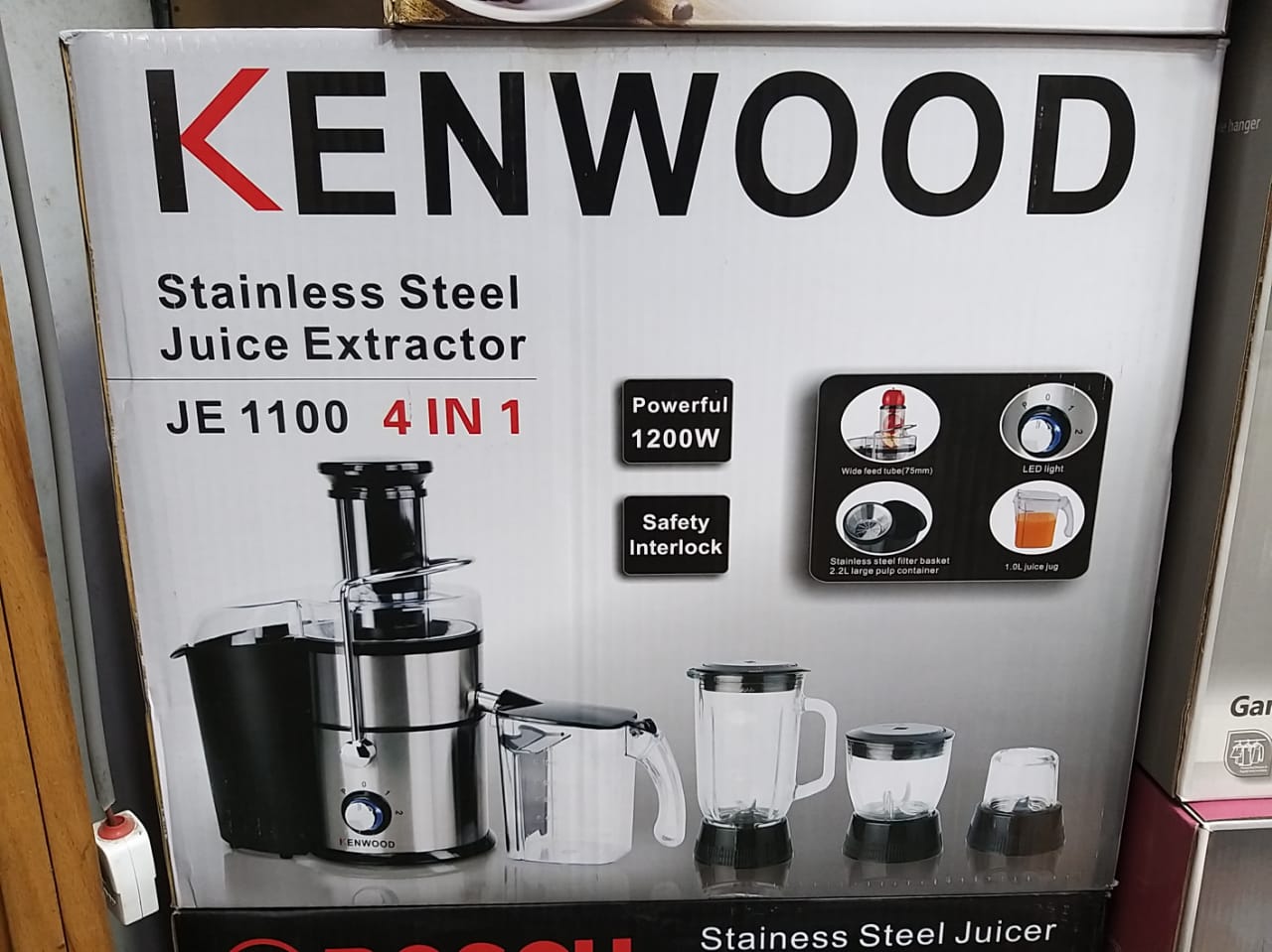 Kenwood JE1100 Juicer Fruit Extractor 4 IN 1 Imported Chef