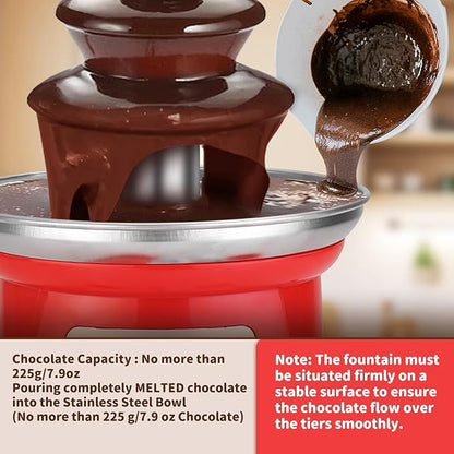 Imported Mini Chocolate Fountain, Chocolate Fondue Fountain, Warmer Machine for Milk Chocolate