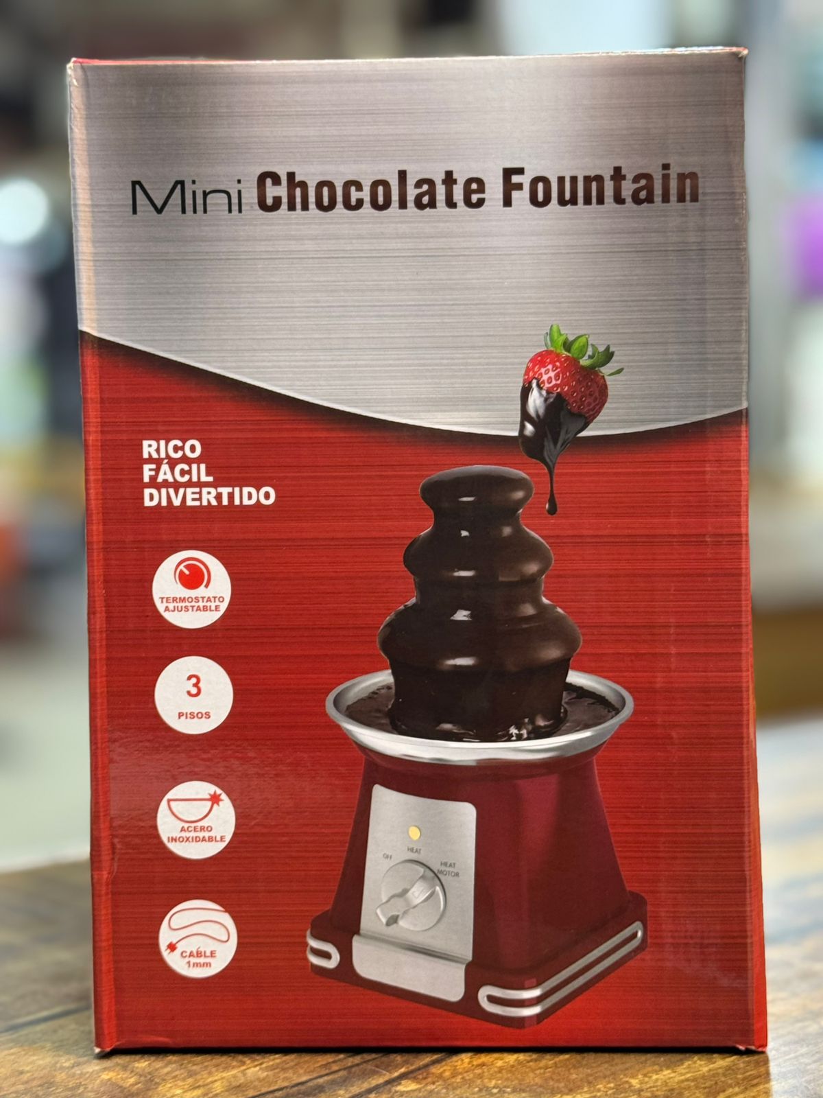 Imported Mini Chocolate Fountain, Chocolate Fondue Fountain, Warmer Machine for Milk Chocolate