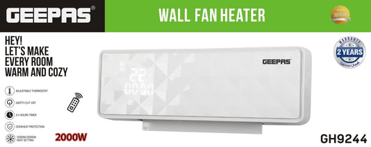 Geepas GH9244 Wall Mounted Fan Heater GH9244