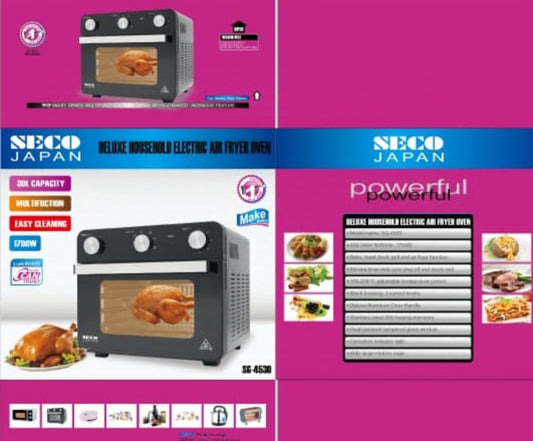30L Multi-Function Air & Baking Oven SG-4530 – Large Capacity Electric Oven for Baking, Roasting & Grilling