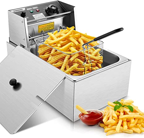 High Quality Temperature Control 6 Electric Deep Fryer Stainless Food Deep Fryers