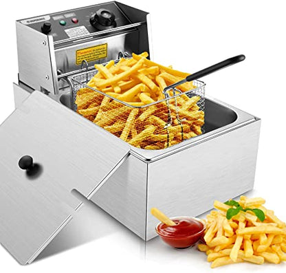 Commercial 6L Electric Deep Fryer For French Fries Zinger Chicken