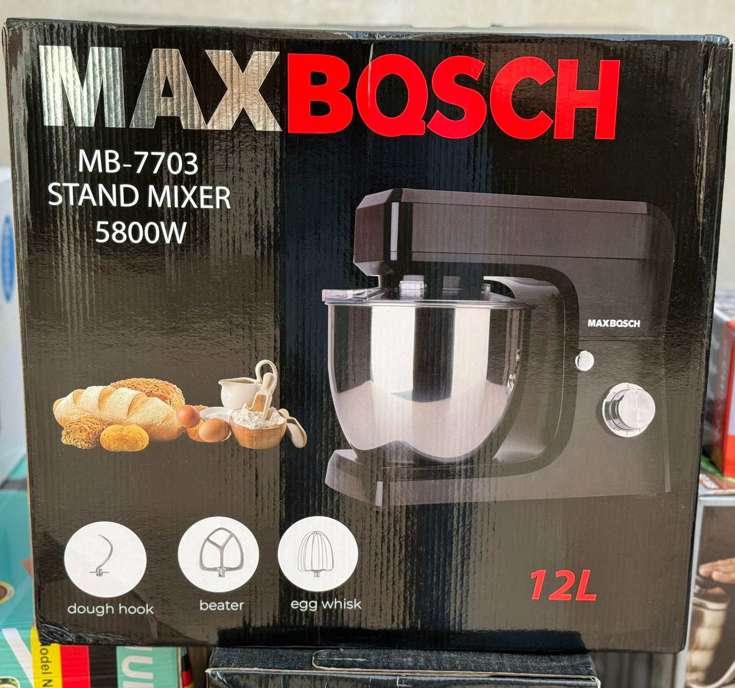 MAXBOSCH Stand Mixer 12 Liter 5800W MB-7703