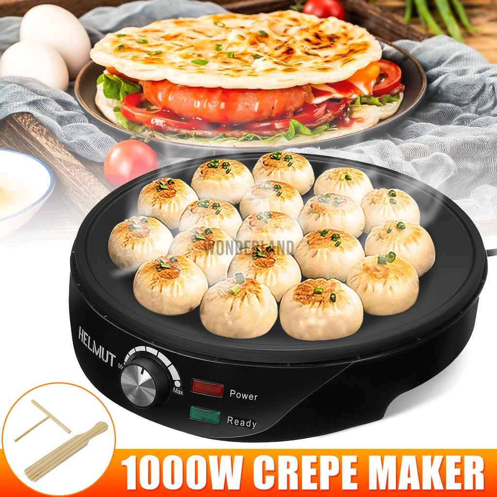 Helmut Electric Crepe Maker Frying Pan BBQ Grill Portable
